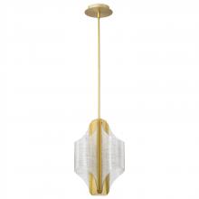  62/2413 - Idris; LED 3 Light Pendant; Vintage Brass Finish; Light Guide Panels