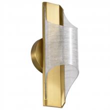  62/2414 - Idris; LED 1 Light Wall Sconce; Vintage Brass Finish; Light Guide Panels
