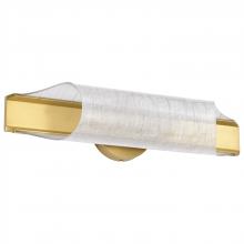  62/2415 - Idris; LED 3 Light Wall Sconce; Vintage Brass Finish; Light Guide Panels