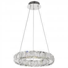  62/2441 - Asher; LED 15 Inch Pendant; Polished Nickel Finish; K9 Crystal