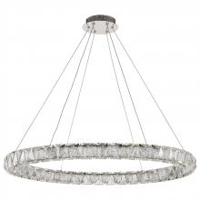  62/2442 - Asher; LED 36 Inch Round Pendant; Polished Nickel Finish; K9 Crystal