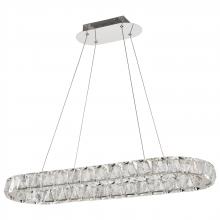  62/2443 - Asher; LED 36 Inch Oval Pendant; Polished Nickel Finish; K9 Crystal