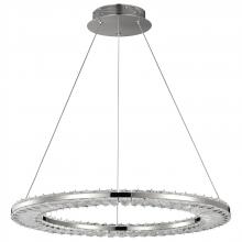  62/2446 - Nova; LED 23 Inch Round Pendant; Polished Nickel Finish; K9 Crystal