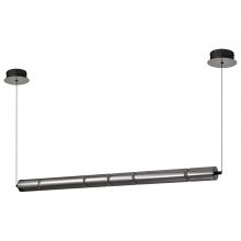  62/2452 - Evander; LED 48 Inch Island Pendant; Matte Black Finish; Smoked Glass