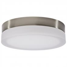  62/559 - Pi; 11 Inch LED Flush Mount; Brushed Nickel Finish; Frosted Etched Glass; CCT Selectable; 120 Volts