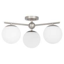  339-3-65 - JASPER 3 LIGHT SEMI-FLUSH - SATIN NICKEL