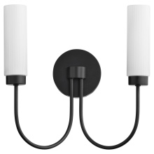  5024-2-59 - JEROME 2 LIGHT WALL MOUNT - MATTE BLACK