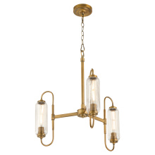 6015-3-47 - WHITMIRE 3 LIGHT CHANDELIER - BRUSHED BRASS