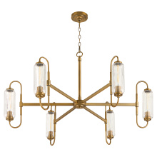  6015-6-47 - WHITMIRE 6 LIGHT CHANDELIER - BRUSHED BRASS