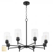 6112-8-80 - Wallinger 8 Light Chandelier, Aged Brass