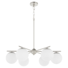  639-6-65 - JASPER 6 LIGHT CHANDELIER - SATIN NICKLE