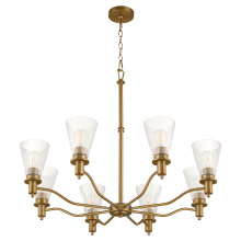  6803-8-47 - LAWTON 8 LIGHT CHANDELIER - BRUSHED BRASS