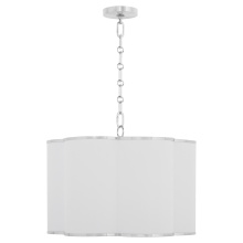  8228-4-14 - BELINDER 4 LIGHT FABRIC PENDANT - CHROME