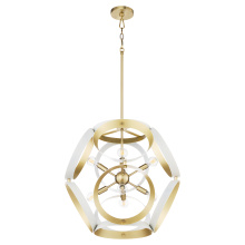  865-8-0880 - DOMAIN 22" PENDANT - STUDIO WHITE/AGED BRASS
