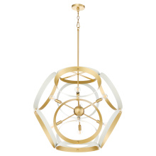  866-8-0880 - DOMAIN 30" PENDANT - STUDIO WHITE/AGED BRASS