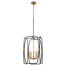  880-5-5947 - BISHOP 23" 5 LIGHT PENDANT - MB/BRUSHED BRASS