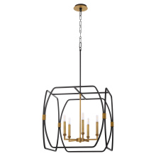  881-5-5947 - BISHOP 20" 5 LIGHT PENDANT - MB/BRUSHED BRASS