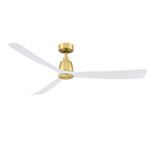  FPD8560BS - Kute 60 inch Indoor/Outdoor Ceiling Fan - Brushed Satin Brass with Matte White blades