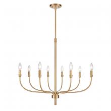  81507/8 - Newland 34'' Wide 8-Light Chandelier - Satin Brass
