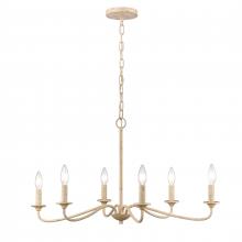  90220/6 - Ellisville 30'' Wide 6-Light Chandelier - Antique Cream