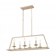  90261/6 - Ellisville 34'' Wide 6-Light Chandelier - Antique Cream