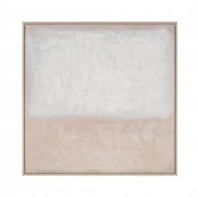  H0026-10459 - White Colorfield Abstract Framed Wall Art